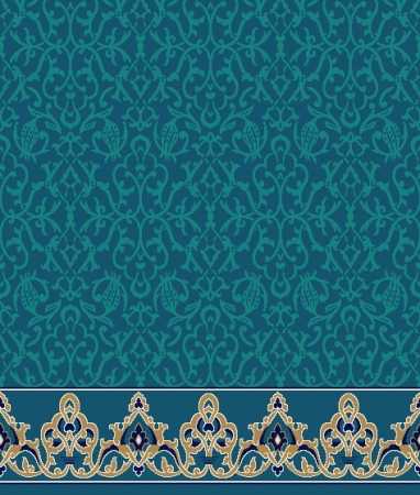 Myfloor S126-Koyu Mavi Saflı Cami Halısı