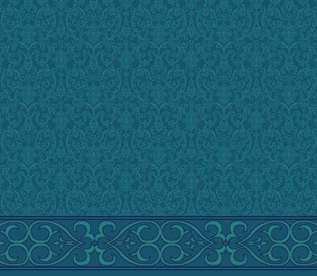 Myfloor S105-Koyu Mavi Saflı Cami Halısı