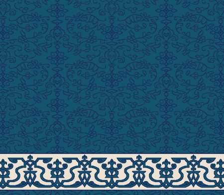 Myfloor S114-Koyu Mavi Saflı Cami Halısı