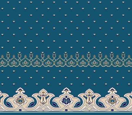Myfloor S141-Koyu Mavi Saflı Cami Halısı