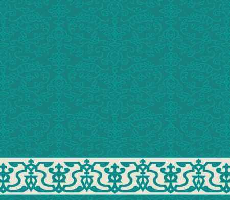 Myfloor S114-Koyu Çini Saflı Cami Halısı