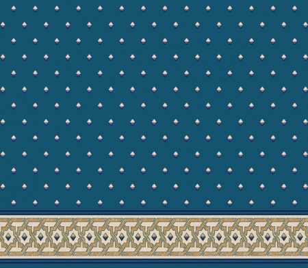 Myfloor S117-Koyu Mavi Saflı Cami Halısı