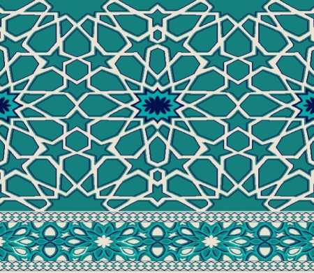 Myfloor S131-Koyu Çini Saflı Cami Halısı