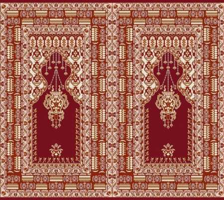 Myfloor S144-Bordo Mihraplı Cami Halısı