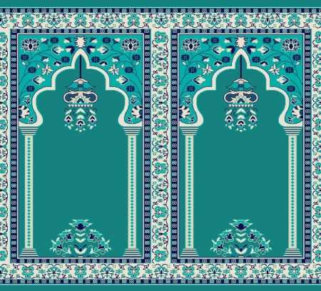 Myfloor S142-Koyu Çini Mihraplı Cami Halısı