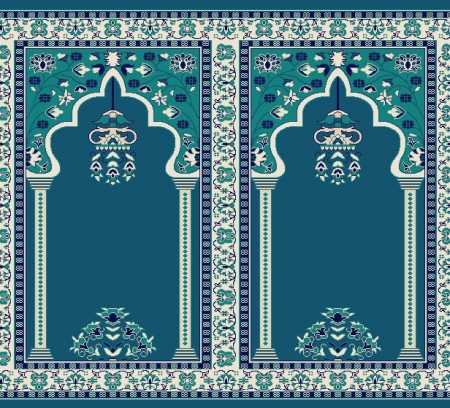 Myfloor S142-Koyu Mavi Mihraplı Cami Halısı