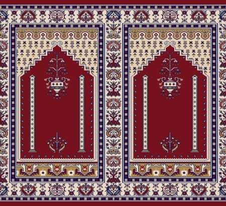 Myfloor S143-Bordo Mihraplı Cami Halısı