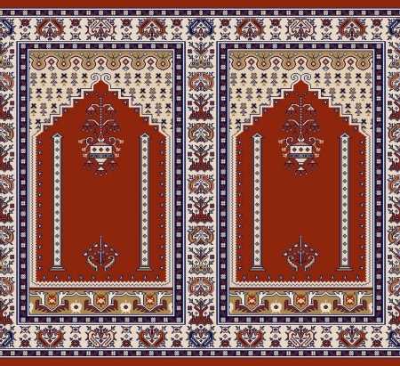Myfloor S143-Kiremit Mihraplı Cami Halısı