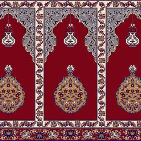 Myfloor Mihraplı Cami Halısı 1977BORDO