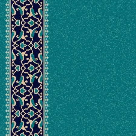 8322A Turkuaz Yeşil Saflı Cami Halısı