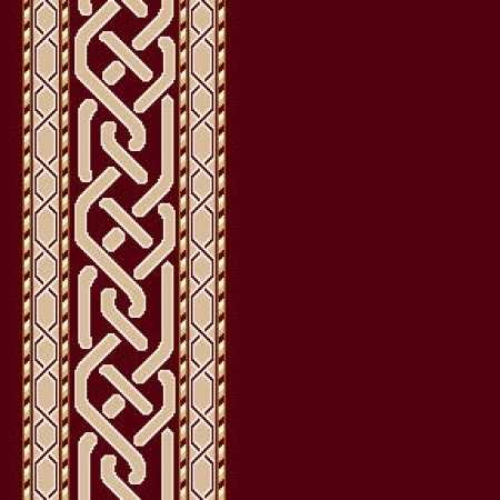 8346A Koyu Bordo Saflı Cami Halısı