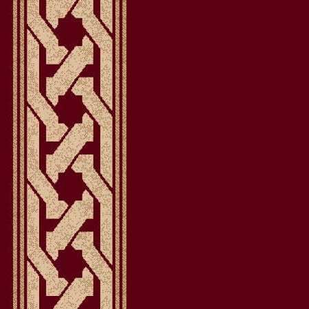 8089A Koyu Bordo Saflı Cami Halısı