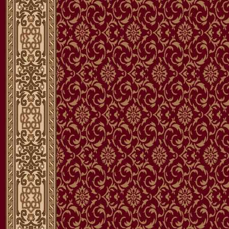 8443A Koyu Bordo Saflı Cami Halısı