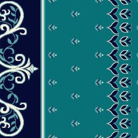 8510A Turkuaz Yeşil Saflı Cami Halısı