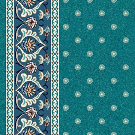 8488A Turkuaz Yeşil Saflı Cami Halısı