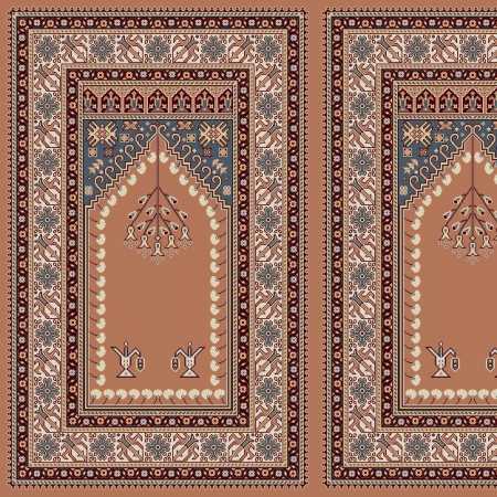 Myfloor Mihraplı Cami Halısı 5008KAHVERENGİ