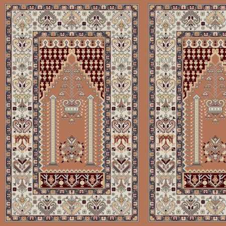 Myfloor Mihraplı Cami Halısı 5009KAHVERENGİ