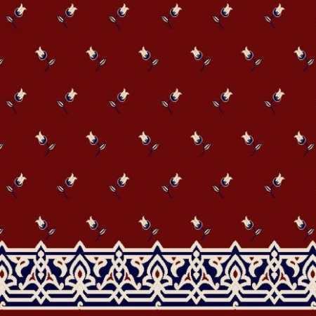 C049A Bordo Saflı Cami Halısı
