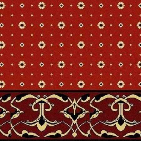 Bordo Desenli Saflı Cami Halısı 08