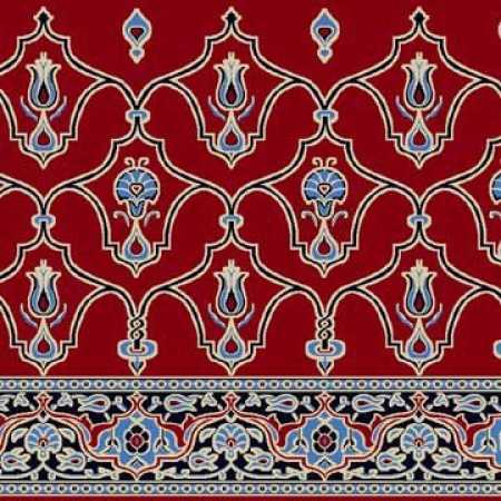 Kırmızı Saflı Cami Halısı 016