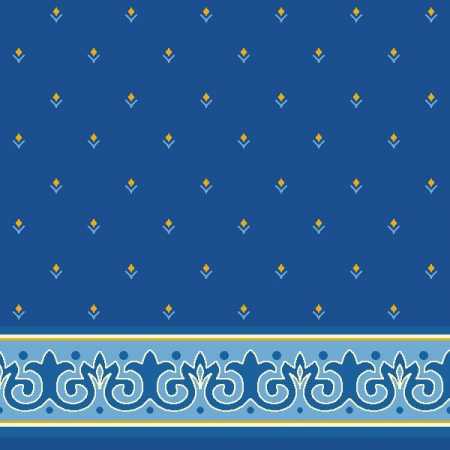 Çelebizade Erguvan Saflı Cami Halısı Mavi
