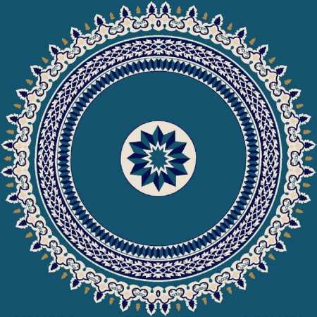 Myfloor G111-Koyu Mavi Göbekli Cami Halısı