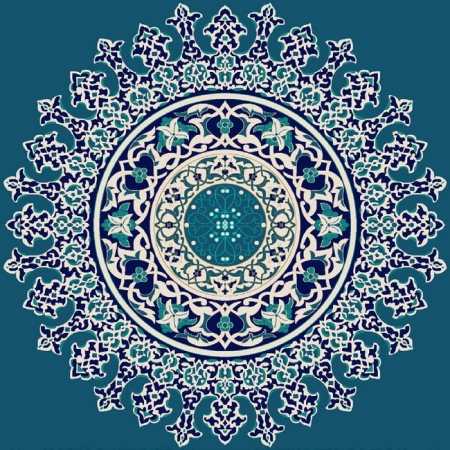 Myfloor G117-Koyu Mavi Göbekli Cami Halısı