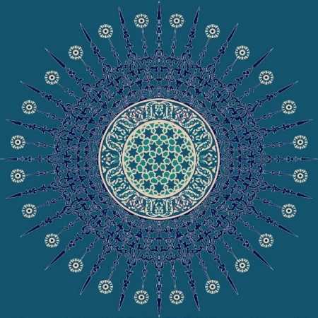 Myfloor G109-Koyu Mavi Göbekli Cami Halısı