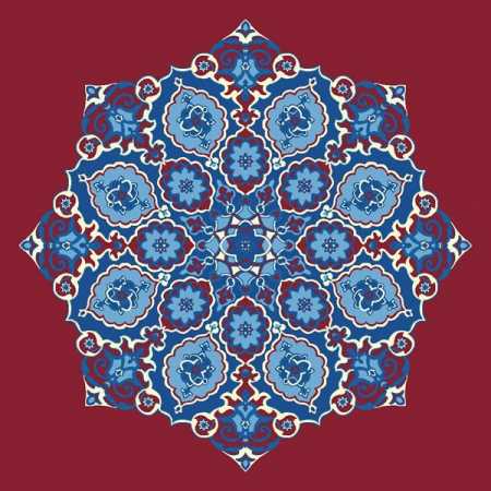 Çelebizade Gül Göbekli Cami Halısı Bordo