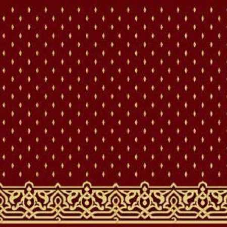 Çelebizade Fulyan Saflı Cami Halısı Koyu Bordo
